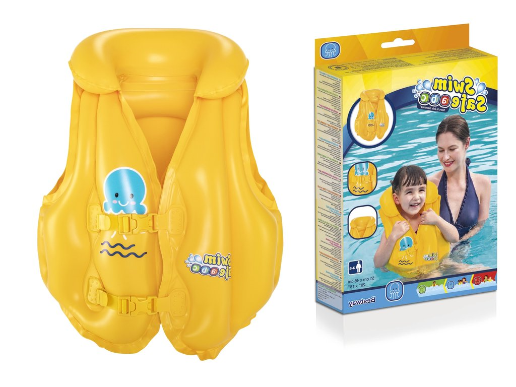 mamido Nafukovacia plavecká výuková vesta 51 cm x 46 cm Bestway 32034