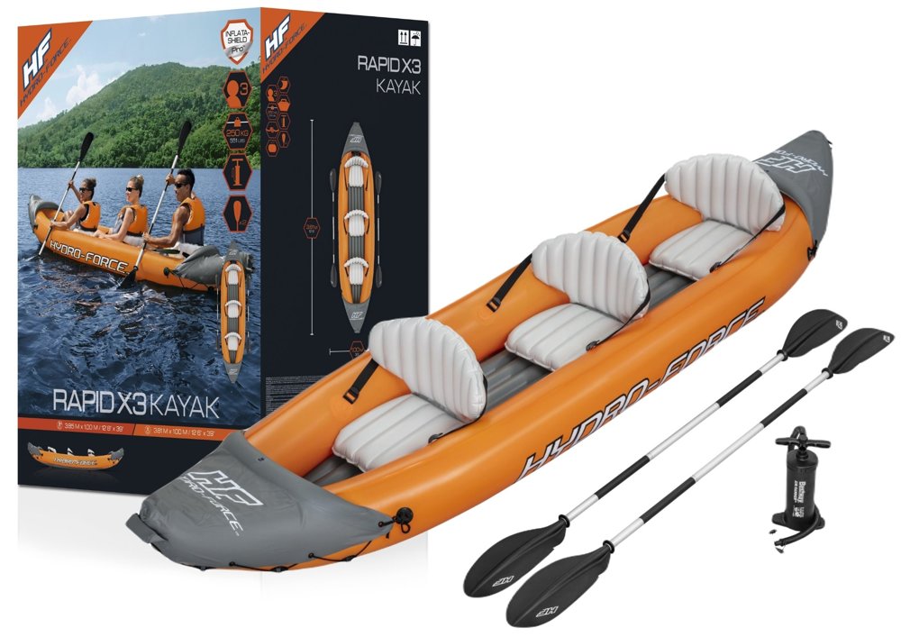 E-shop Bestway Nafukovací trojitý kajak 381 x 100 cm Bestway 65132