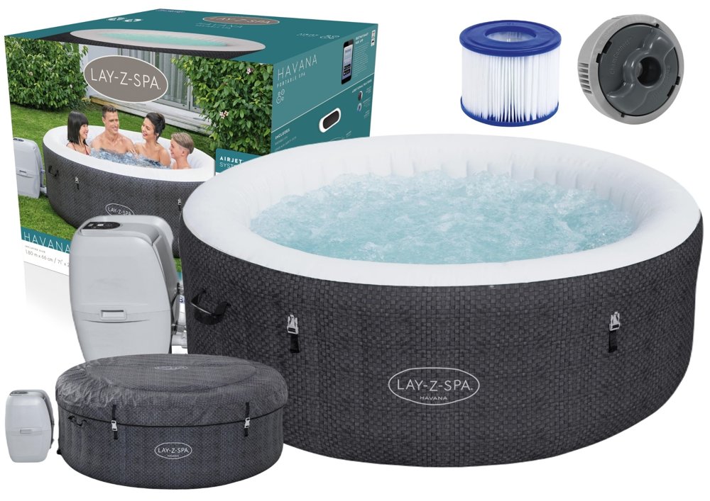 E-shop Bestway Nafukovacia vírivka jacuzzi 4 lôžka 180 x 66cm Bestway 60035