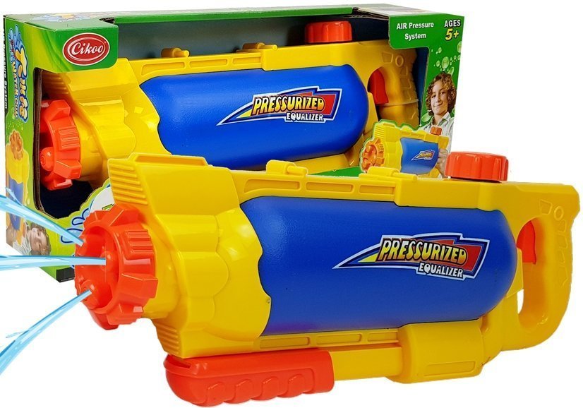 Pištoľ na vodu s nádržou 1450 ml žltomodrá
