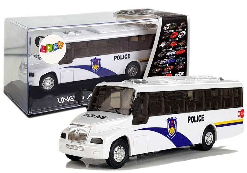 E-shop Policajný autobus Police White so zvukovým napätím