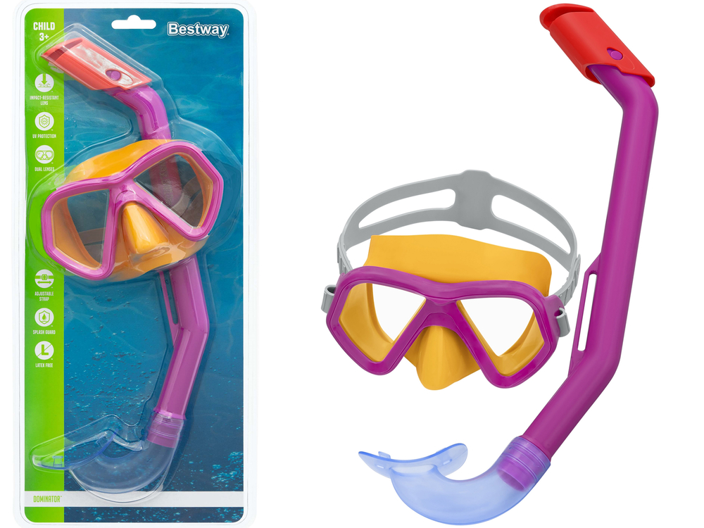 mamido Potápačská súprava maska+ružový šnorchel Bestway 24023
