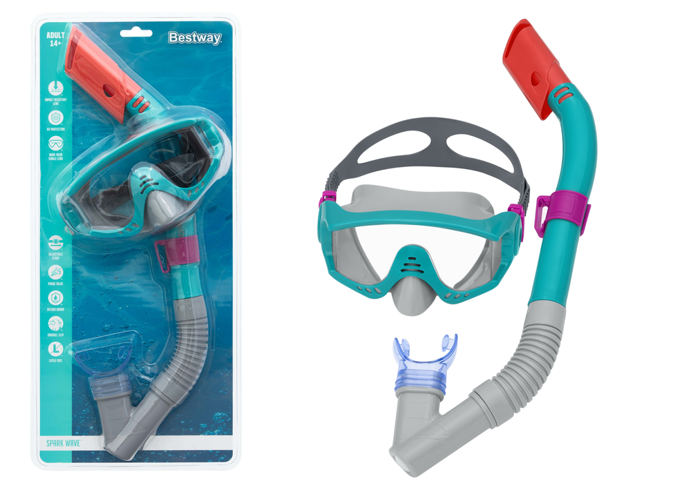 E-shop Bestway Potápačská súprava modrá maska, Bestway šnorchlovanie 24068