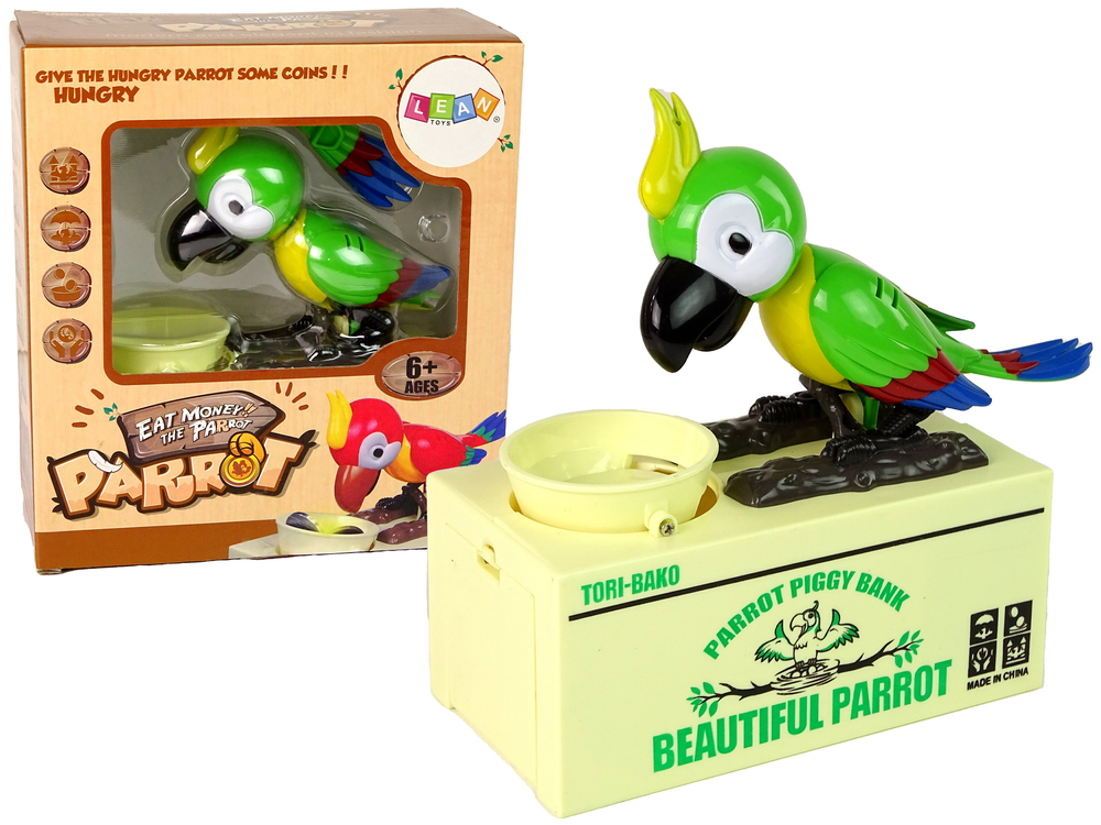 mamido Prasiatko Papagáj jej mince Záchrana vedy zelená