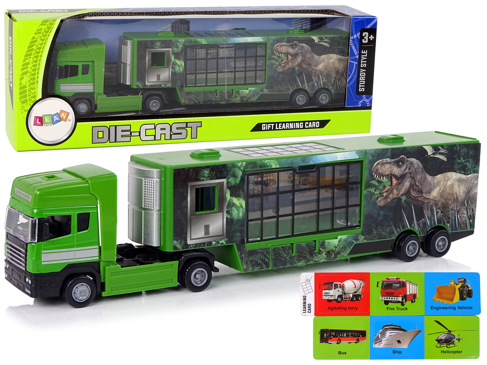 E-shop Veľký nákladný automobil Dinosaur Transporter Auto Metal