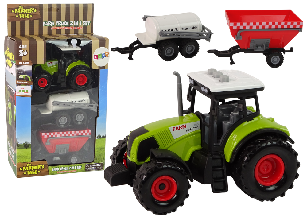 mamido Veľký traktor LED svetlá Zvuky 2 Sada strojnej farmy