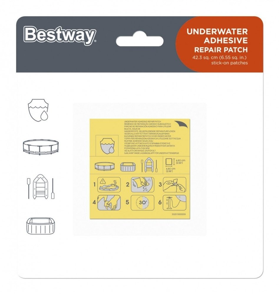 E-shop Bestway Vodotesné opravné náplasti pre bazény Nafukovací matrac Bestway 62091