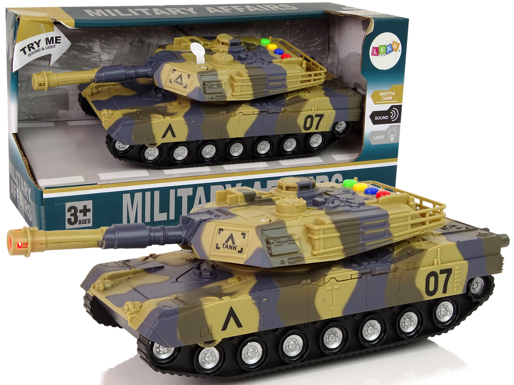 E-shop Vojenský tank 1:16 Moro Brown Sound Arrow