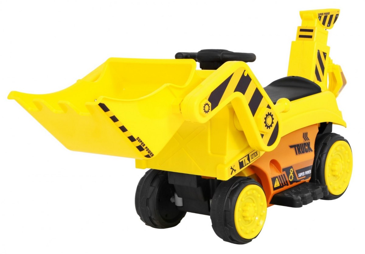 mamido Detský traktor - bager žltý