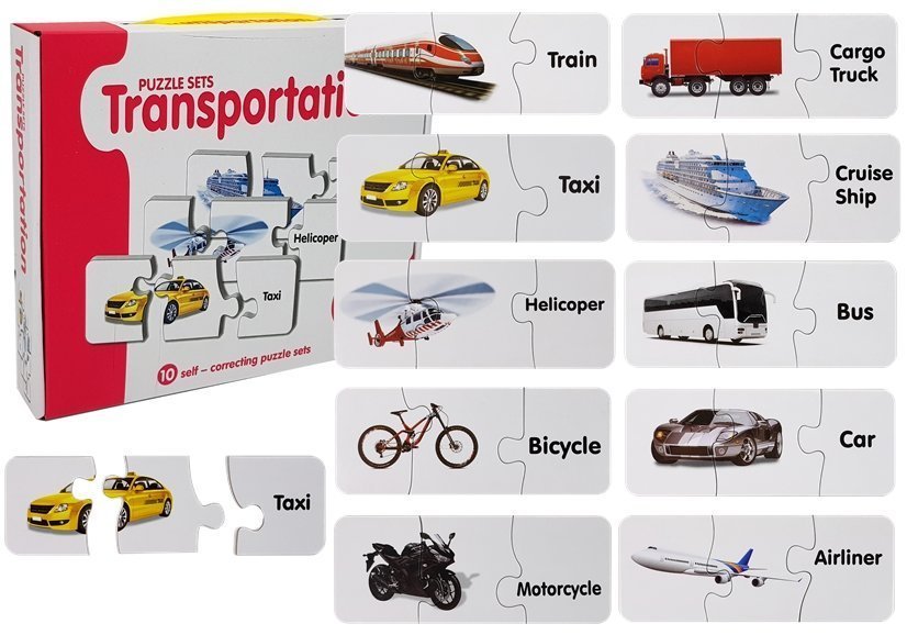 mamido Vzdelávacie puzzle Transport 10 spojení