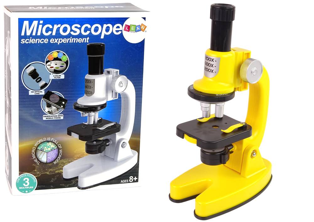 mamido Žltý mikroskop pre malú vedeckú vzdelávaciu sadu