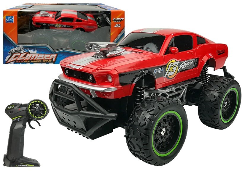 E-shop Auto na diaľkové ovládanie R / C Climber 1:20 červené