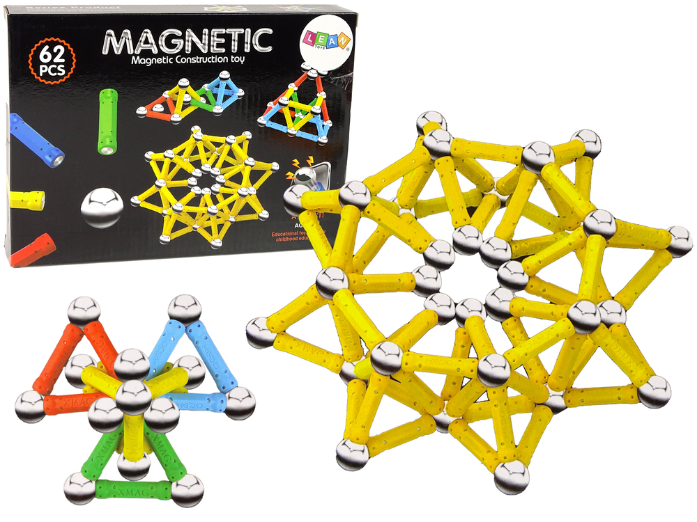 mamido Magnetická stavebnica Magnetic 62 dielov