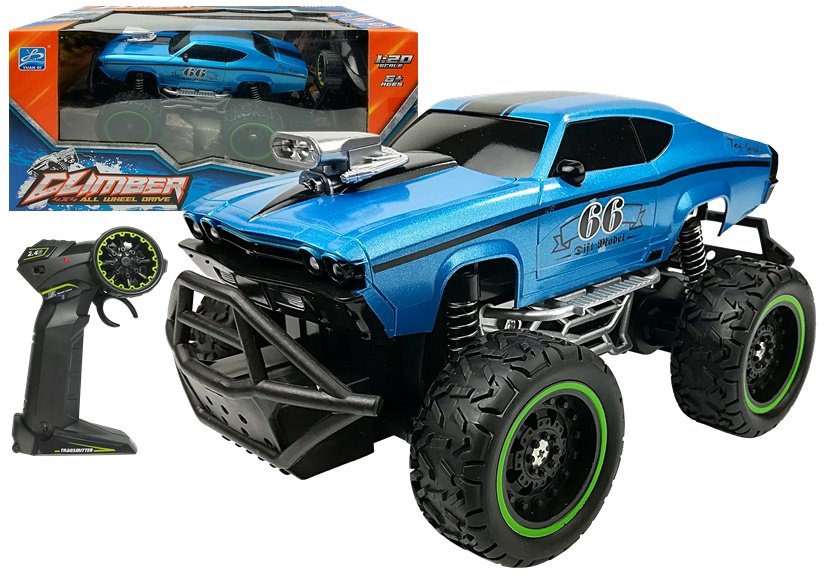 E-shop Auto na diaľkové ovládanie R / C Climber 1:20 modré