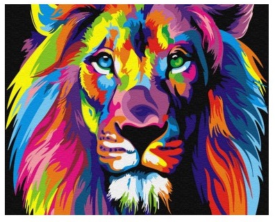 mamido Maľovanie podľa čísel Dúhový lev 40x50 cm