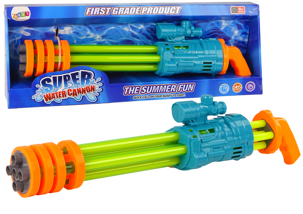 mamido Detská vodná pištoľ 56 cm modrá oranžová