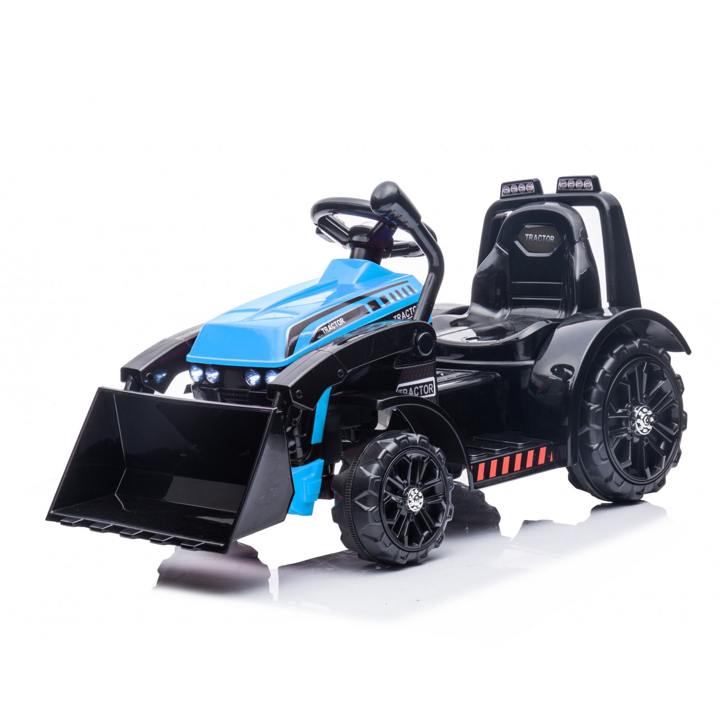 Detský elektrický traktor G320 s radlicou modrý