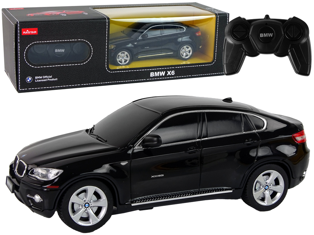 E-shop Rastar Auto na diaľkové ovládanie RC BMW X6 1:24 Rastar čierne