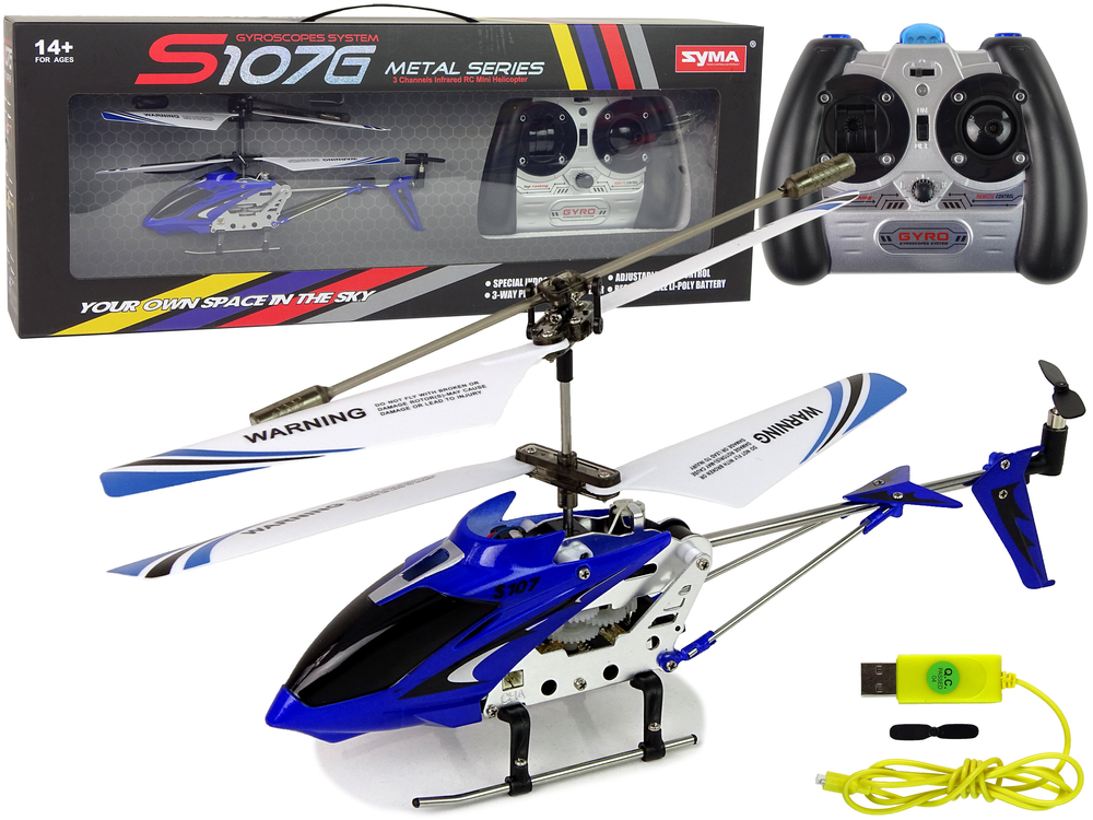 mamido Vrtuľník na diaľkové ovládanie S107G SYMA modrý