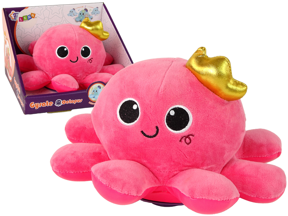 E-shop Plyšová chobotnica s efektmi ružová