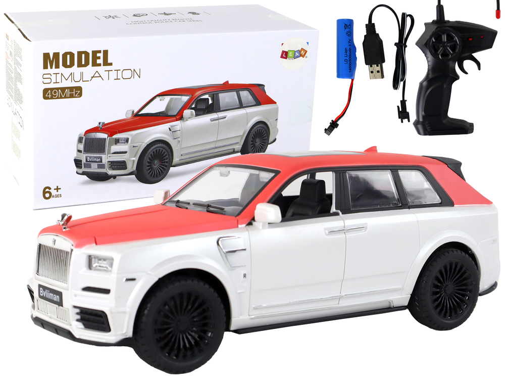 E-shop Auto na diaľkové ovládanie R/C Bvliiman 1:20 biela červená