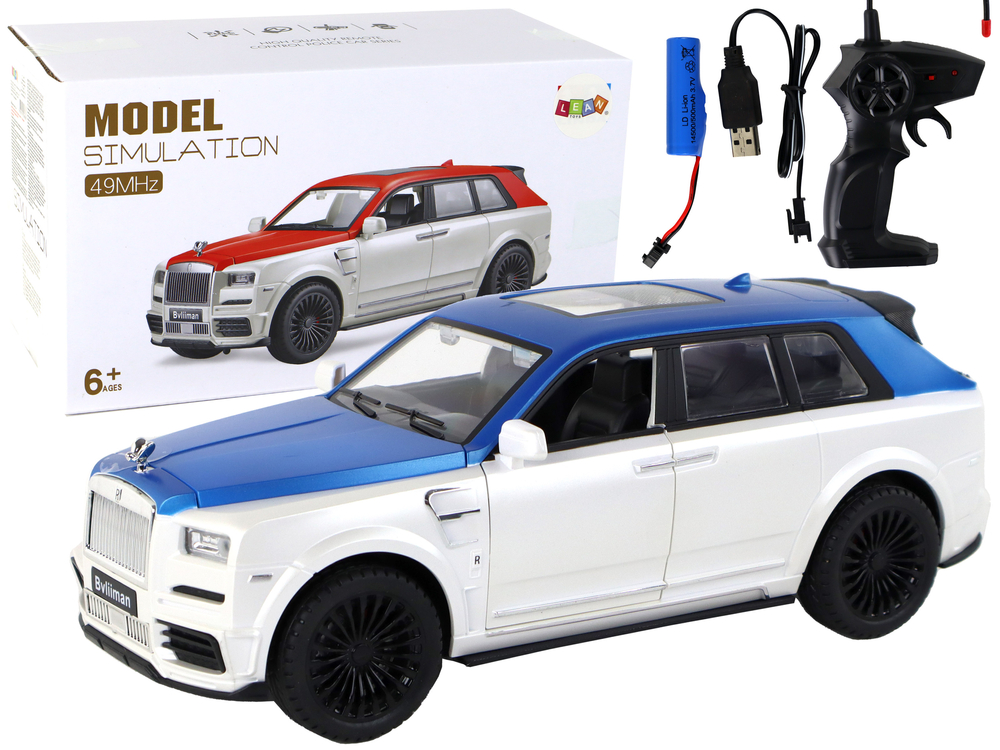 E-shop Auto na diaľkové ovládanie R/C Bvliiman 1:20 biela modrá