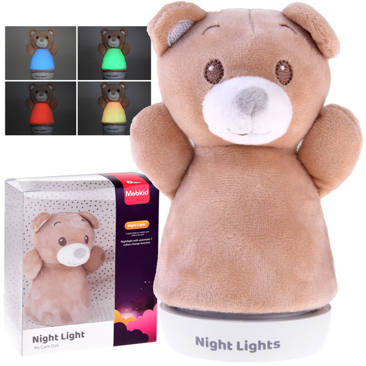mamido Nočná lampička plyšový medvedík