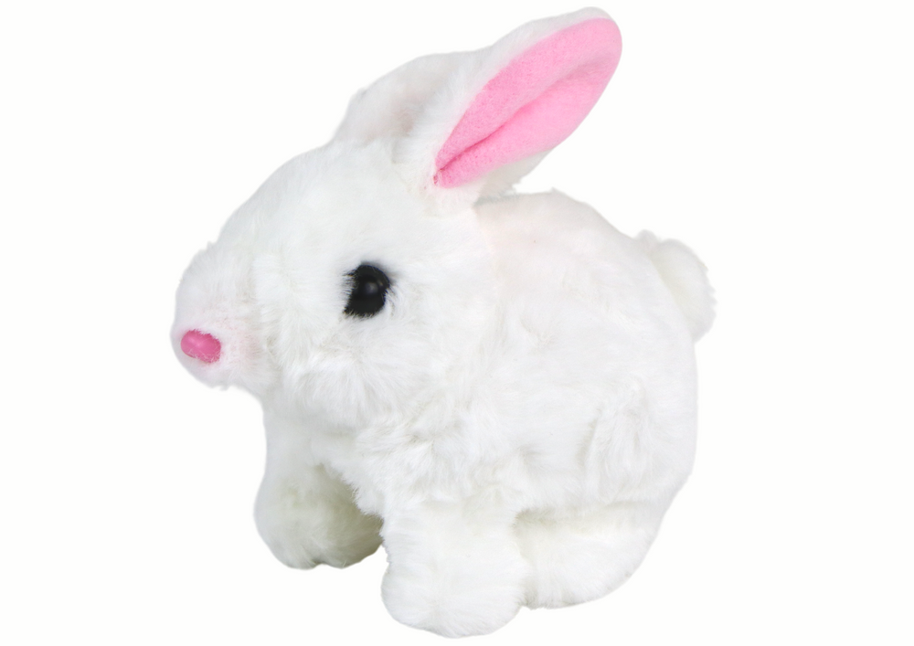 mamido Interaktívny plyšák králik biely s krátkou srsťou