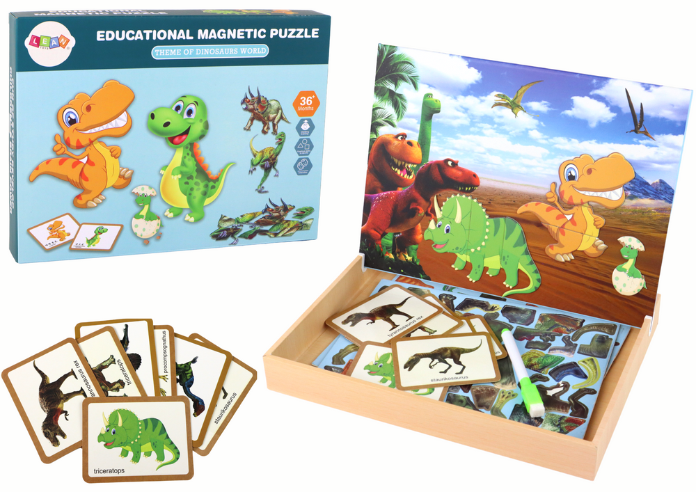 E-shop Vzdelávacie magnetické puzzle dinosaury