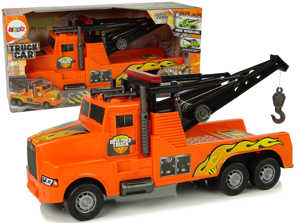 Odťahový automobil s lanom 1:10 oranžový