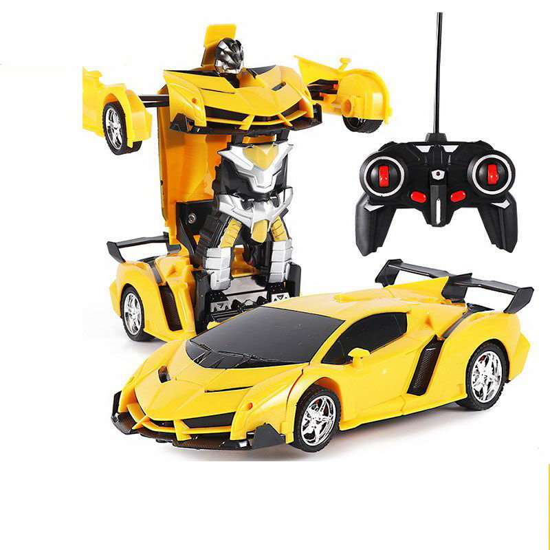 Auto Robot Transformers 2v1 na diaľkové ovládanie RC žltý