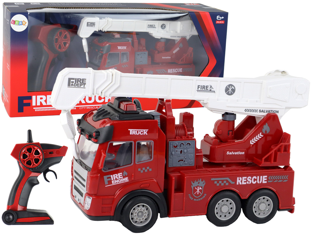 mamido Hasičské auto so žeriavom na diaľkové ovládanie RC červené