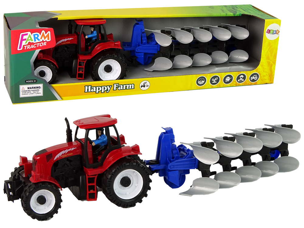 E-shop Červený Traktor s Pluhom Farma