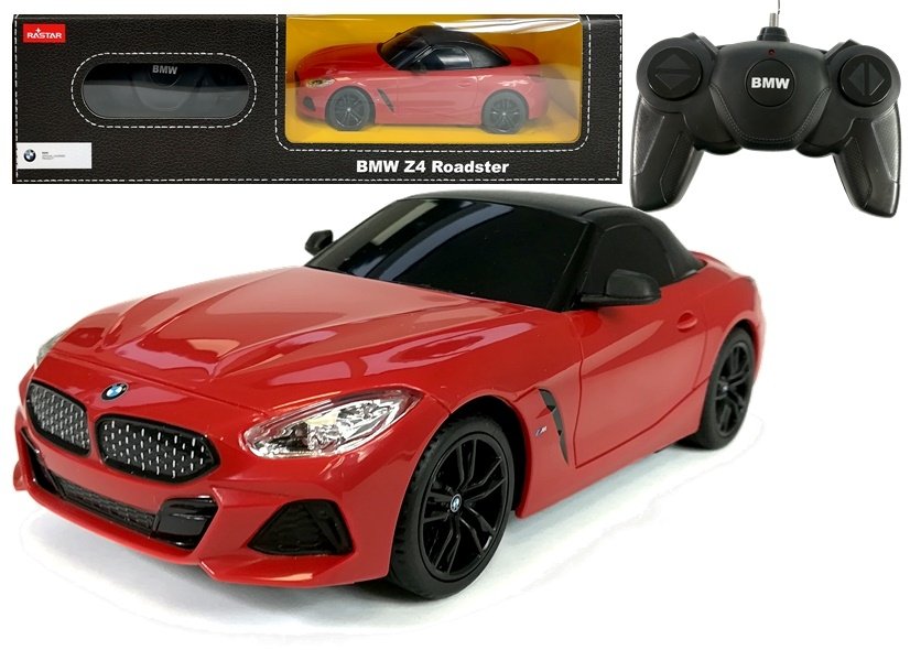 mamido Elektrické autíčko RC BMW Z4 Roadster Rastar 1:24 v červenej farbe