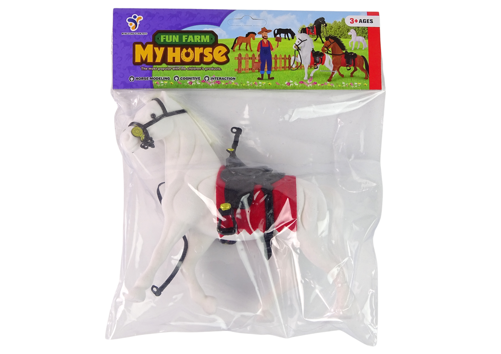 mamido Figúrka Biely Kôň Sedlo Farma