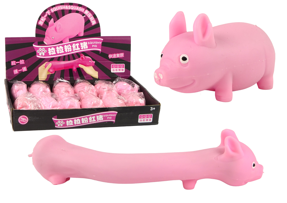 mamido Flexibilné Ružové Prasiatko Squishy - Senzorická Hračka