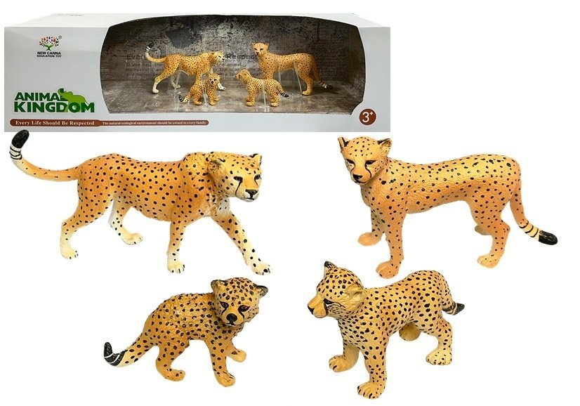 mamido Gepard Edukačné Figúrky Divokých Zvierat 4 kusy Savana