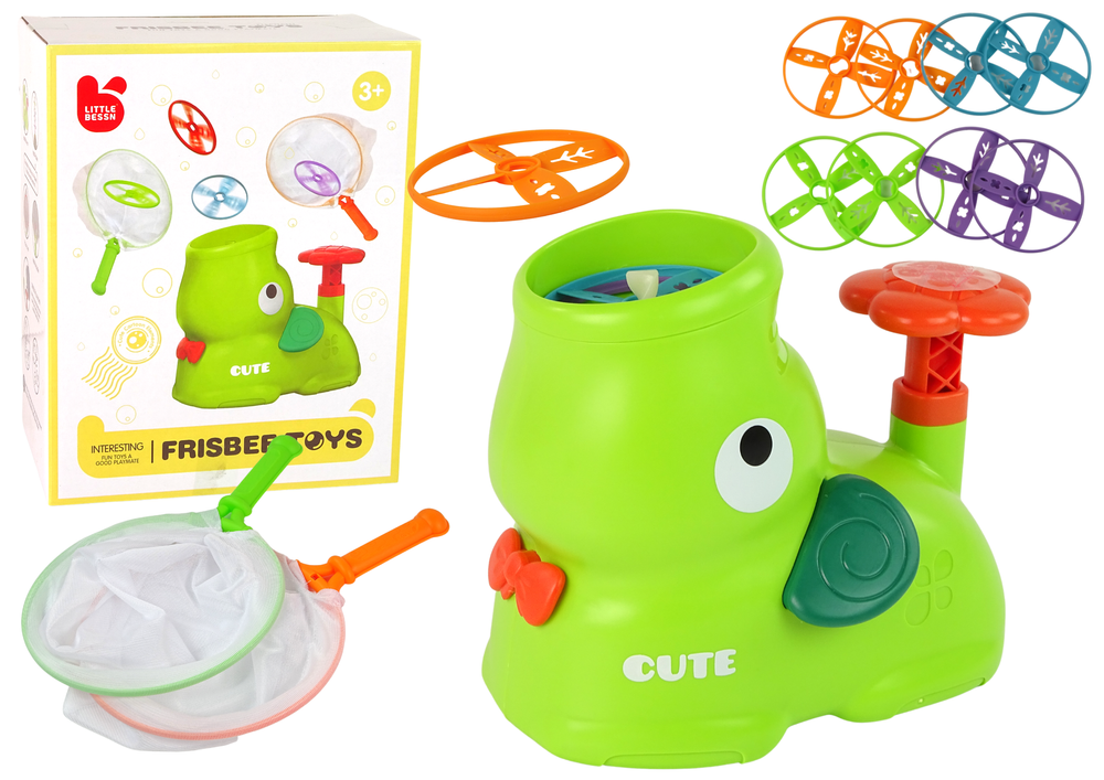 mamido Hra Dovednosti Chyť Frisbee Slon Katapult Zelený