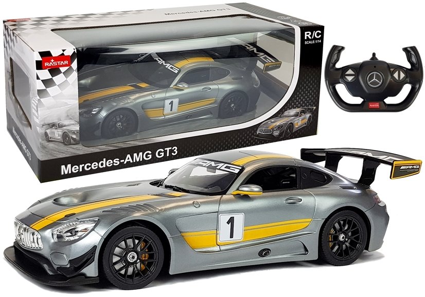 Rastar Rastar Auto na diaľkové ovládanie R / C Mercedes AMG GT3 1:14 sivé