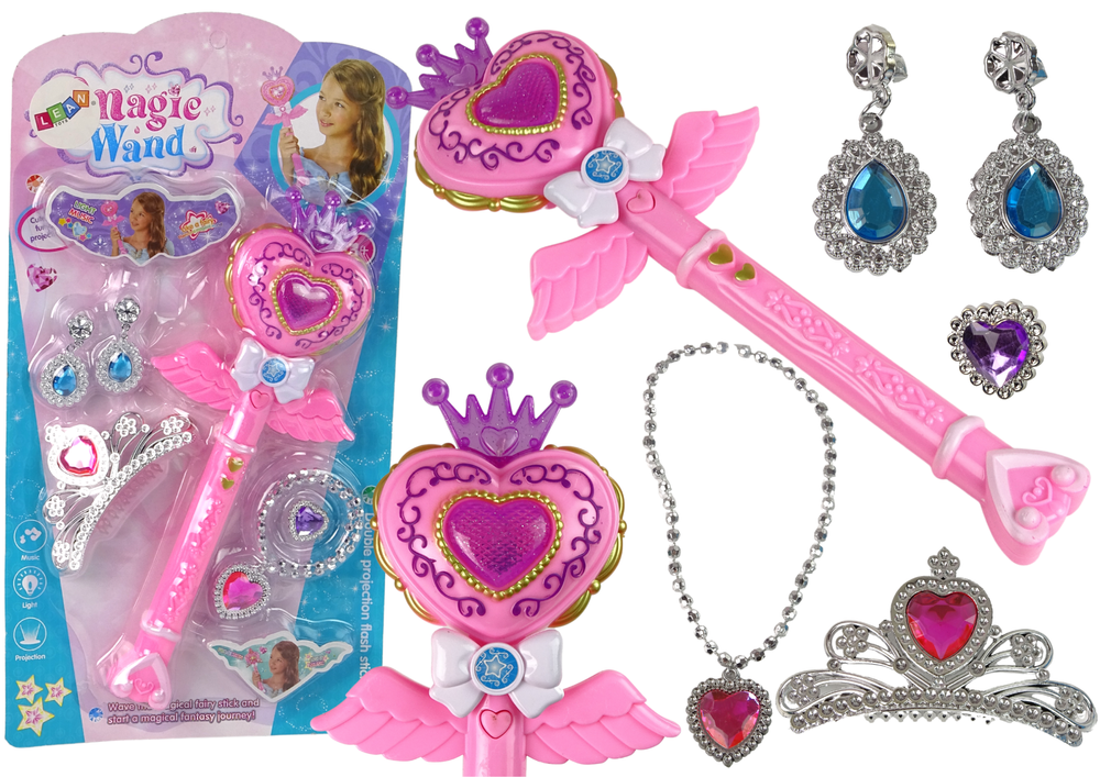 mamido Interaktívna Kúzelná Prútik Projektor Ružové Príslušenstvo Víla