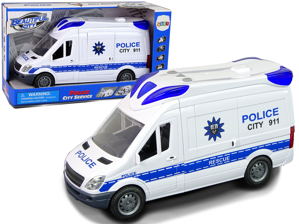 mamido Interaktívne policajné auto s rozsvietenými svetlami a zvukom s otváracími dverami