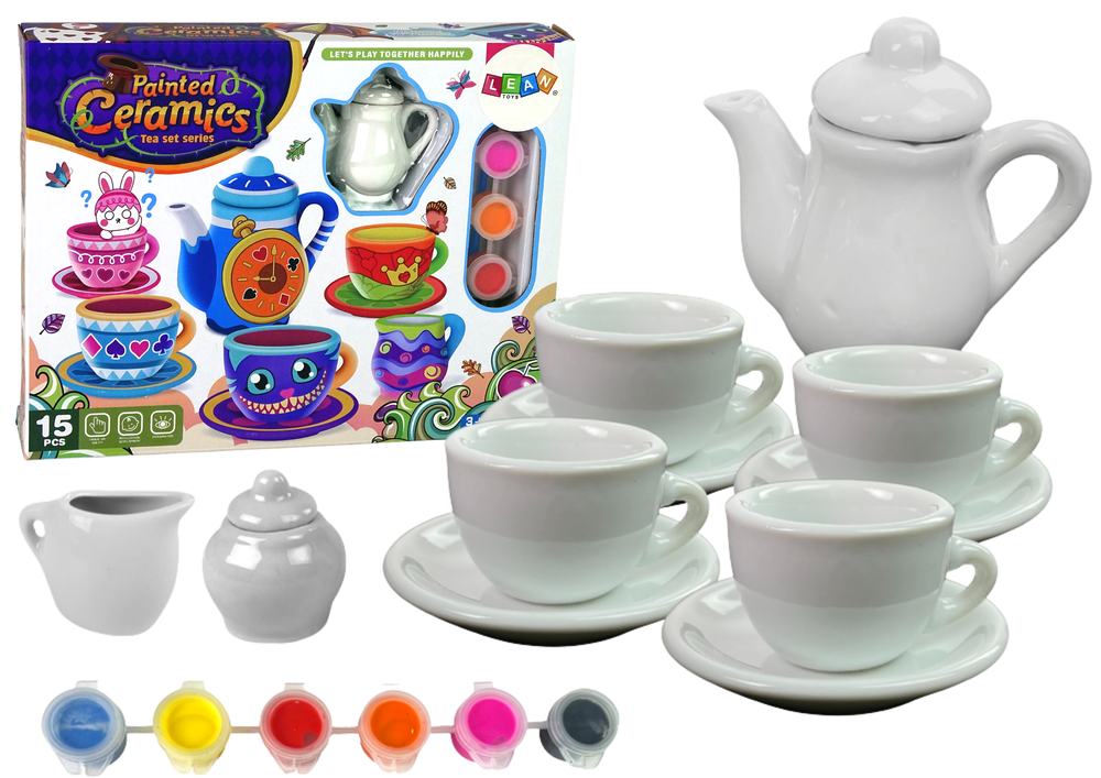 Kreatívny čajový set DIY Farby na porcelán