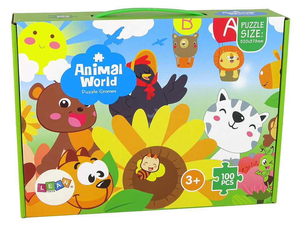 mamido Puzzle pre deti - skladačka zvieratiek, 100 dielikov.