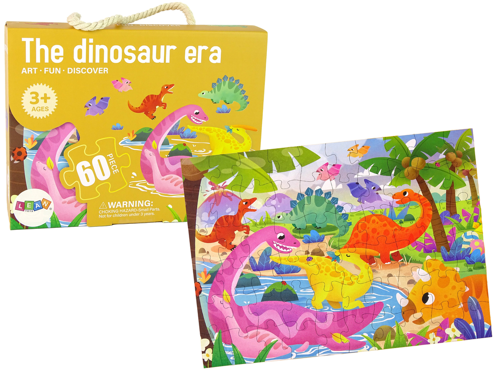 mamido Puzzle pre deti skladačka Era dinosaurov 60 dielikov.