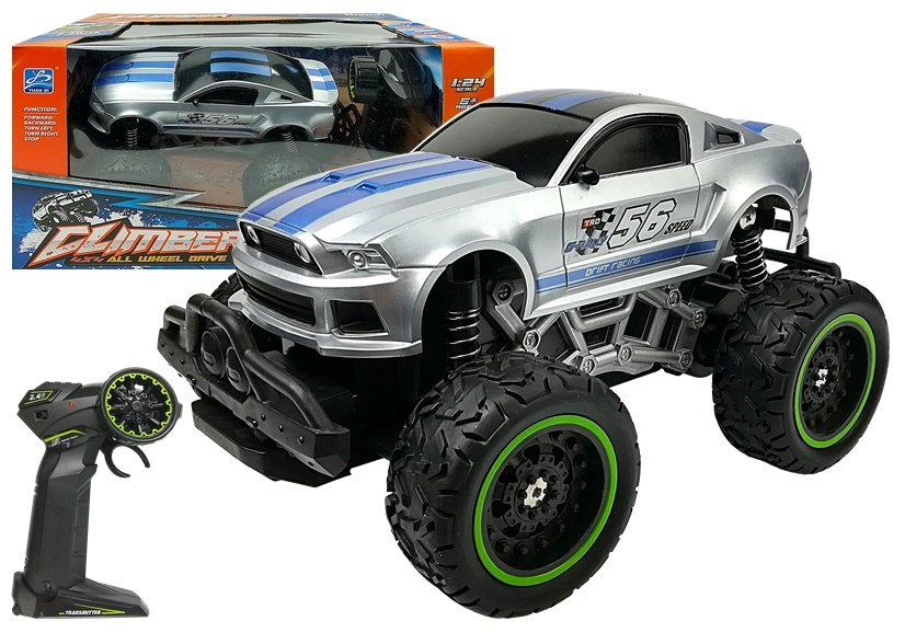 E-shop Auto na diaľkové ovládanie R / C Monster 1:24 strieborné