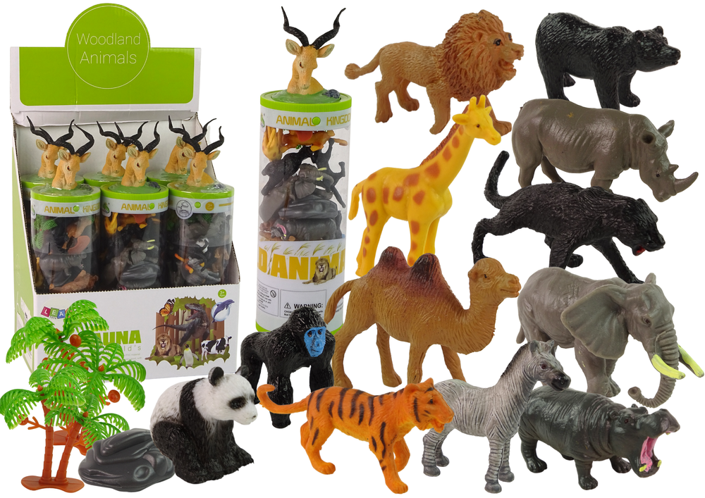 E-shop Sada 12 Figuriniek Divoké Zvieratá Afriky s Doplnkami v Tube