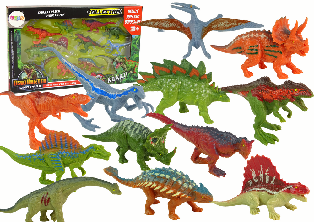 mamido Sada farebných dinosaurov, 12 kusov