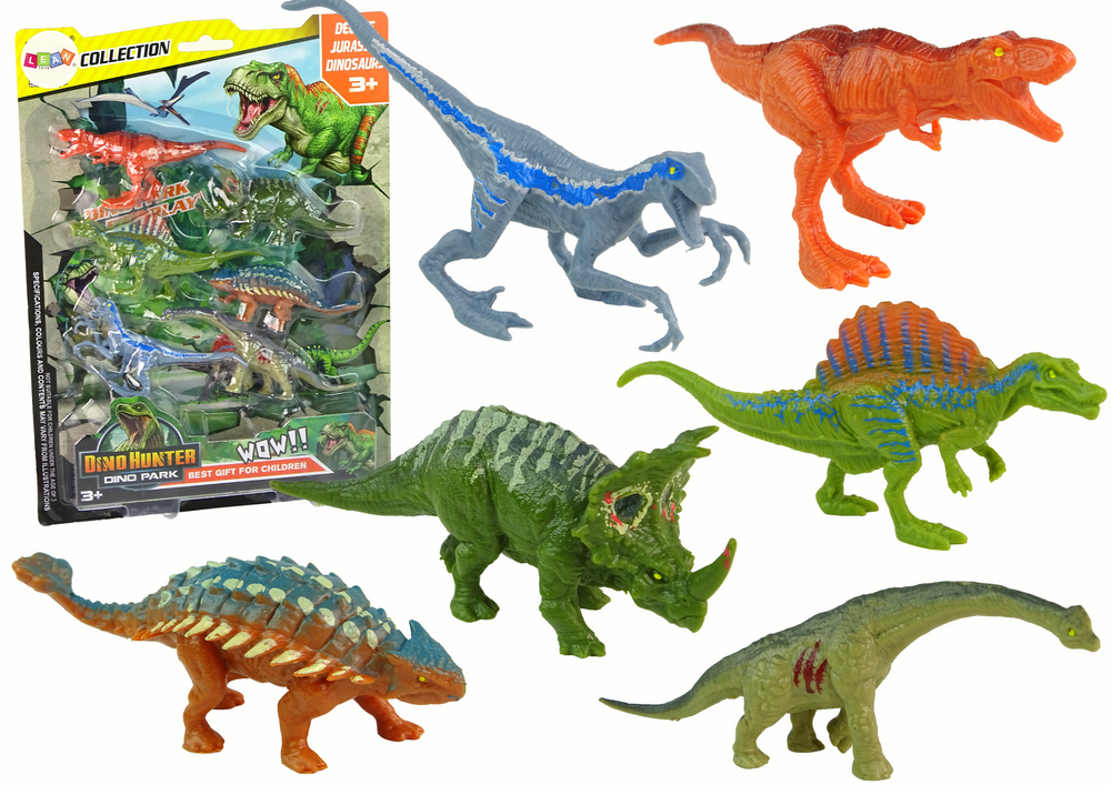 mamido Sada Farebných Figuriniek Dinosaurov, 6 ks