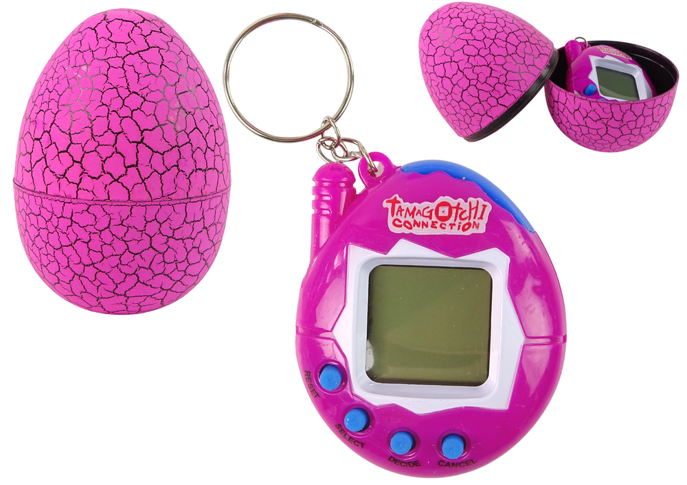 mamido Tamagotchi v vajci - Elektronická hra s roztomilým zvieratkom v ružovej farbe