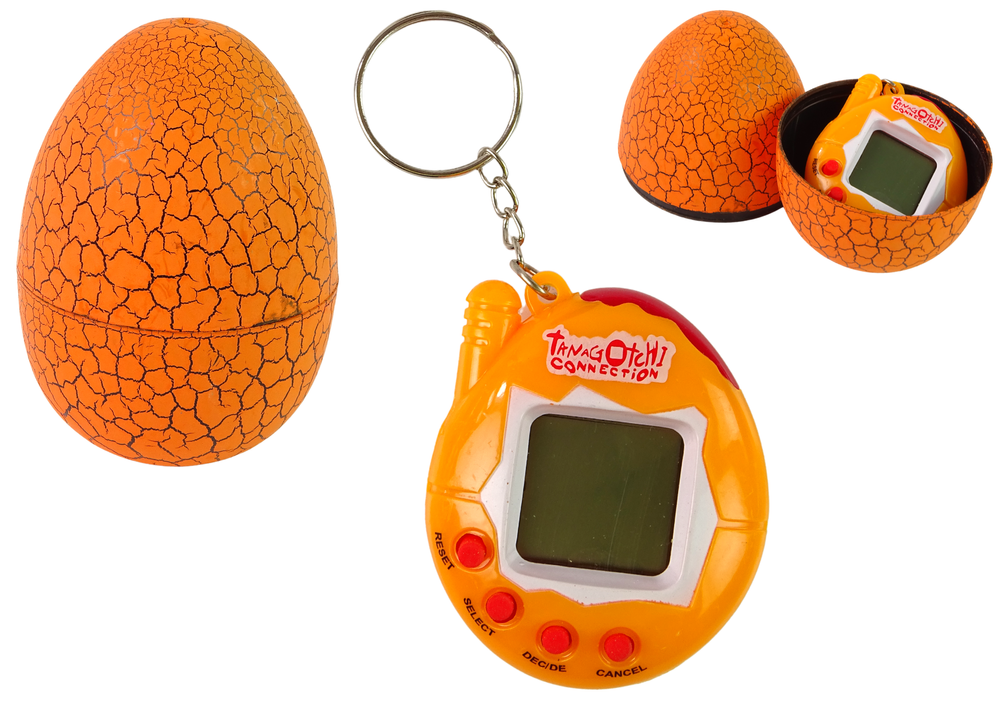 mamido Tamagotchi v vajci, oranžová elektronická hra s malým zvieraťom